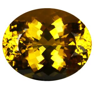 27.15 ct Premium Oval Cut (22 x 18 mm) Brazil Golden Yellow Heliodor Beryl Natural Gemstone