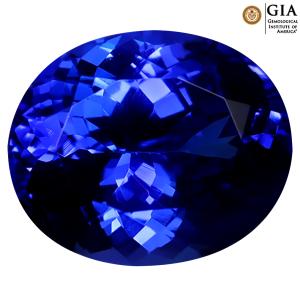 GIA Certified 7.39 ct AAAA+ Pleasant Oval Cut (13 x 11 mm) Genuine D'Block Tanzanite Gemstone