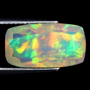 3.00 ct Remarkable Cushion (15 x 8 mm) Un-Heated Ethiopia Rainbow Opal Loose Gemstone