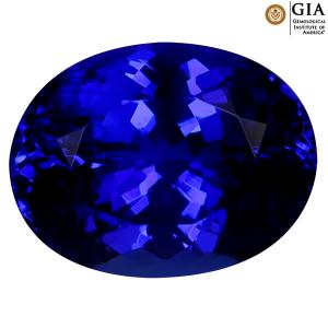 GIA Certified 8.32 ct AAAA+ Eye-catching Oval Cut (14 x 11 mm) Genuine D'Block Tanzanite Gemstone