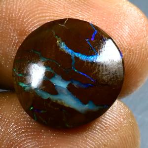 8.41 ct Supreme Fancy Cabochon Shape (16 x 15 mm) Multi Color Australian Koroit Boulder Opal Natural Loose Gemstone