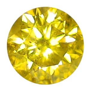 0.30 ct Fair Round Cut (4 x 4 mm) SI Clarity Fancy Vivid Yellow Yellow Diamond Loose Stone