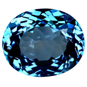 6.62 ct Mind-Boggling Oval (12 x 10 mm) Heated Brazil London Blue Topaz Loose Gemstone