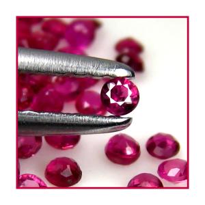 1.65 ct (50 pcs Lot) Outstanding CALIBRATED SIZE(2 x 2 mm) Round Shape Ruby Natural Gemstone
