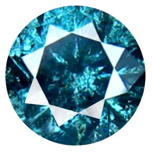 0.20 ct Tremendous AAA Grade 4 mm Round Cut Vivid Blue Diamond Genuine Loose Stone 
