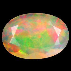 1.98 ct Impressive Oval (13 x 9 mm) Un-Heated Ethiopia Rainbow Opal Loose Gemstone