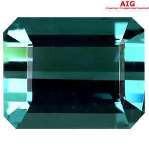 2.86 ct AIG Certified Super-Excellent Octagon Cut (9 x 7 mm) Unheated / Untreated Mozambique Indicolite Blue Tourmaline Natural Stone