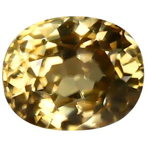 1.96 ct Premium Oval Cut (7 x 6 mm) 100% Natural (Un-Heated) Yellow Zircon Natural Gemstone