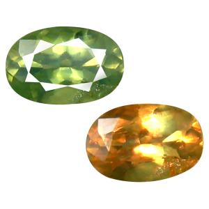 0.45 ct Shimmering Oval Cut (6 x 4 mm) Un-Heated Green Alexandrite Natural Gemstone