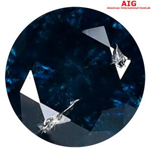 1.10 ct AIG CERTIFIED GORGEOUS ROUND SHAPE (6 X 6 MM) GENUINE VIVID BLUE DIAMOND LOOSE STONE