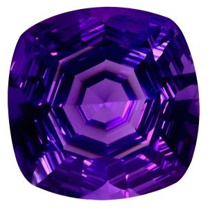 12.87 ct Charming Cushion Cut (15 x 15 mm) 100% Natural Purple Color Purple Amethyst Gemstone
