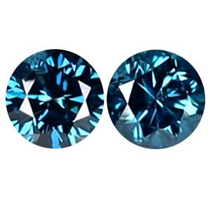 0.13 ct (2pcs) Fabulous MATCHING PAIR Round Shape (2 x 2 mm) Diamond Natural Gemstone