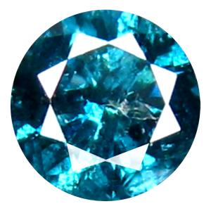 0.24 ct AAA Grade Dazzling Round Cut (4 x 4 mm) 100% Natural Vivid Blue Diamond Gemstone