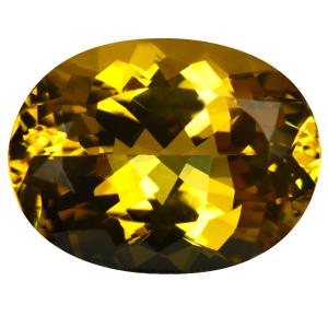 16.83 ct Wonderful Oval Cut (20 x 15 mm) Brazil Golden Yellow Heliodor Beryl Natural Gemstone