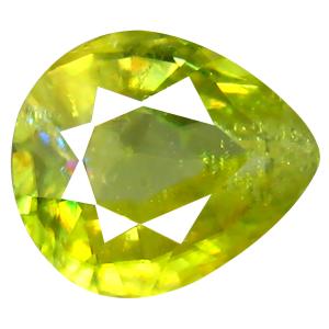 1.23 ct Supreme Pear Cut (8 x 7 mm) Pakistan Green Sphene Natural Gemstone