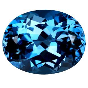 7.92 ct Stunning Oval (13 x 10 mm) Heated Brazil London Blue Topaz Loose Gemstone