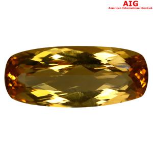 1.94 ct AIG Certified Fabulous Oval Cut (12 x 5 mm) Unheated / Untreated Orange Yellow Imperial Topaz Loose Stone