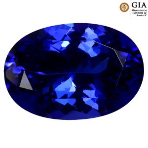 GIA Certified 7.19 ct AAAA+ Marvelous Oval Cut (15 x 10 mm) Genuine D'Block Tanzanite Gemstone