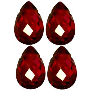 6.06 ct (4 pcs Lot) Significant CALIBRATED SIZE(9 x 6 mm) Pear Shape Crimson Red Topaz Natural Gemstone