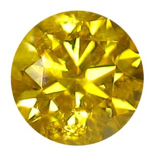 0.41 ct Pleasant Round Cut (5 x 5 mm) SI Clarity Fancy Vivid Yellow Yellow Diamond Loose Stone