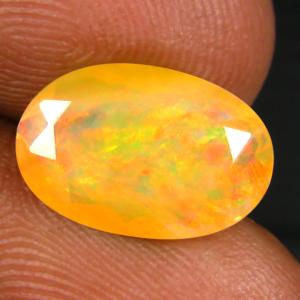 2.01 ct Shimmering Oval (12 x 8 mm) Un-Heated Ethiopia Rainbow Opal Loose Gemstone