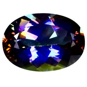 7.15 ct Best Oval Cut (14 x 10 mm) United States Mystic Blue Mystic Universe Natural Gemstone