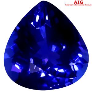 2.46 ct AIG Certified AAAA Grade Mind-Boggling Pear Cut (9 x 8 mm) D'Block Tanzanite Gemstone