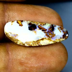 6.98 ct Extraordinary Fancy Shape (25 x 10 mm) Multi Color Australian Koroit Boulder Opal Natural Loose Gemstone