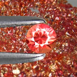 1.50 ct (20 pcs Lot) Charming WHOLESALE LOT Mixed Size Round Shape Padparadscha Sapphire Natural Gemstone