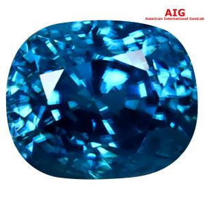 4.91 ct AIG Certified Amazing Oval Cut (8 x 7 mm) Cambodia Blue Zircon Loose Stone