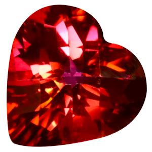 3.94 ct Resplendent Heart Cut (10 x 10 mm) Azotic Color Coating Pink Peony Topaz Natural Gemstone