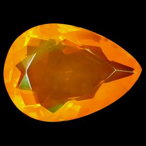 2.51 ct Eye-popping Pear Cut (13 x 9 mm) Heated Natural Orange Fire Opal Loose Gemstone