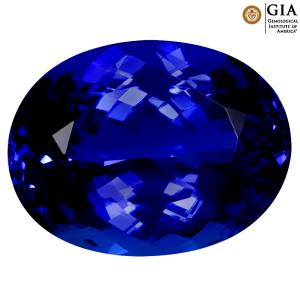 GIA Certified 9.82 ct AAAA+ Amazing Oval Cut (15 x 12 mm) Genuine D'Block Tanzanite Gemstone