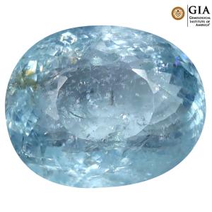 GIA CERTIFIED 12.31 ct SPARKLING OVAL CUT (15 X 13 MM) GREENISH BLUE PARAIBA TOURMALINE LOOSE STONE