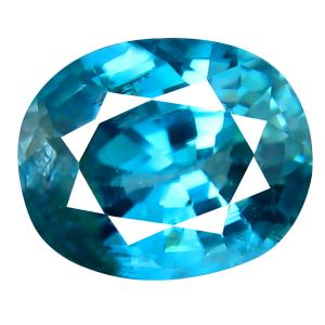2.74 ct Beautiful Oval Cut (8 x 7 mm) Cambodian Blue Zircon Natural Loose Gemstone