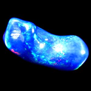 3.36 ct Sparkling Fancy Cut (17 x 7 mm) Ethiopia Play of Colors Blue Opal Natural Gemstone