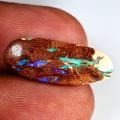 6.32 ct Stunning Fancy Shape (23 x 9 mm) Multi Color Australian Koroit Boulder Opal Natural Loose Gemstone