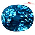 4.39 ct AIG Certified Astonishing Oval Cut (8 x 7 mm) Cambodia Blue Zircon Loose Stone